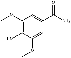 4-ヒドロキシ-3,5-ジメトキシベンズアミド 化学構造式