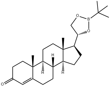 (20R)-20,21-[(tert-Butylboranediyl)bis(oxy)]pregn-4-en-3-one Struktur