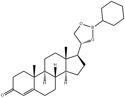 (20R)-20,21-(Cyclohexylboranediylbisoxy)pregn-4-en-3-one Struktur