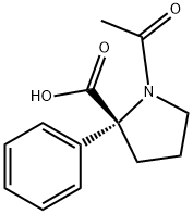 Proline,  1-acetyl-2-phenyl- Structure