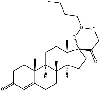 17,21-[(Butylboranediyl)bis(oxy)]pregn-4-ene-3,20-dione Struktur
