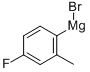4-FLUORO-2-METHYLPHENYLMAGNESIUM BROMIDE 化学構造式