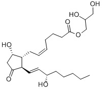 9ALPHA,15S-DIHYDROXY-11-OXO-PROSTA-5Z,13E-DIEN-1-OIC ACID, 1-GLYCERYL ESTER 化学構造式