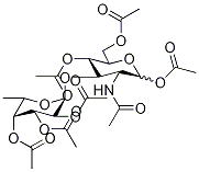 2-Acetamido-2-deoxy-3-O-(α-L-fucopyranosyl)-D-glucopyranose Pentaacetate Structure