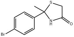 2-(4-溴苯基)-2-甲基噻唑基-4-酮 结构式