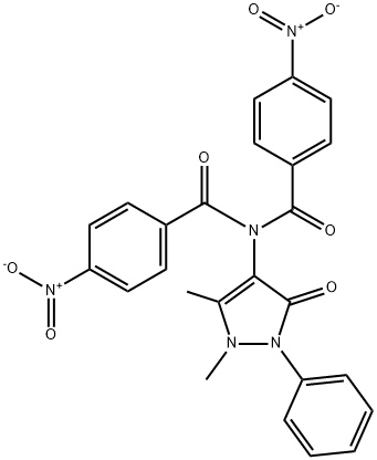 N-(2,3-Dihydro-1,5-dimethyl-3-oxo-2-phenyl-1H-pyrazol-4-yl)bis(p-nitrobenzoyl)amine,30957-65-4,结构式