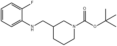1-BOC-3-[(2-FLUORO-PHENYLAMINO)-METHYL]-PIPERIDINE,309747-94-2,结构式