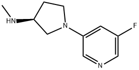 3-Pyrrolidinamine,1-(5-fluoro-3-pyridinyl)-N-methyl-,(3S)-(9CI) Structure