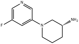 3-Piperidinamine,1-(5-fluoro-3-pyridinyl)-,(3R)-(9CI),309960-69-8,结构式