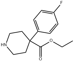 4-(4-FLUOROPHENYL)-4-PIPERIDINECARBOXYLIC ACID ETHYL ESTER Structure