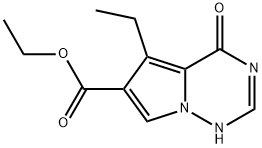 Pyrrolo[2,1-f][1,2,4]triazine-6-carboxylic acid, 5-ethyl-1,4-dihydro-4-oxo-, ethyl ester Structure