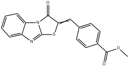 methyl 4-[(3-oxo[1,3]thiazolo[3,2-a]benzimidazol-2(3H)-ylidene)methyl]benzoate 结构式