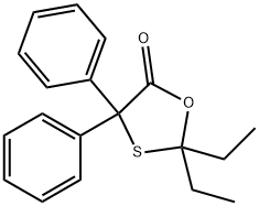 2,2-Diethyl-4,4-diphenyl-1,3-oxathiolan-5-one 结构式