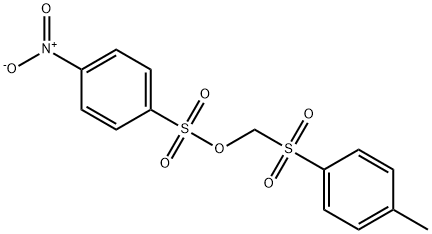 [(4-メチルフェニル)スルホニル]メチル4-ニトロベンゼンスルホナート 化学構造式