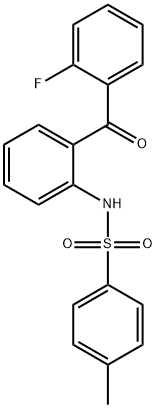 N-[o-(o-fluorobenzoyl)phenyl]-p-toluenesulphonamide  Structure