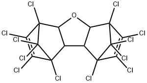 1,2,3,4,6,7,8,9,10,10,11,11-ドデカクロロ-1,4,4a,5a,6,9,9a,9b-オクタヒドロ-1,4:6,9-ジメタノジベンゾフラン 化学構造式