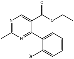 ETHYL-2-METHYL-4-(2-BROMOPHENYL)-PYRIMIDINE-5-CARBOXYLATE,311340-73-5,结构式