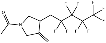 N-ACETYL-3-METHYLENE-4-(1H,1H-NONAFLUOROPENTYL)PYRROLIDINE Struktur