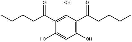 1,1'-(2,4,6-Trihydroxy-m-phenylene)di-1-pentanone Struktur