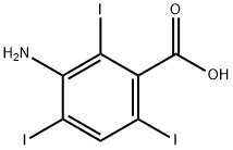 3-氨基-2,4,6-三碘苯甲酸, 3119-15-1, 结构式