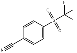 4-(三氟甲基磺酰(基))苯甲腈 结构式