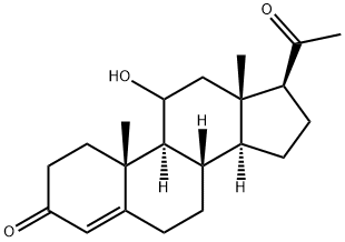 (8S,9R,10R,11R,13S,14S,17S)-17-acetyl-11-hydroxy-10,13-dimethyl-1,2,6,7,8,9,11,12,14,15,16,17-dodecahydrocyclopenta[a]phenanthren-3-one 结构式