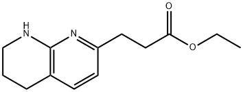 3-(5,6,7,8-四氢-1,8-萘啶-2-基)丙酸乙酯 结构式