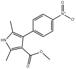 1H-Pyrrole-3-carboxylicacid,2,5-dimethyl-4-(4-nitrophenyl)-,methylester(9CI) 结构式