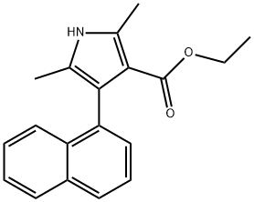 1H-Pyrrole-3-carboxylicacid,2,5-dimethyl-4-(1-naphthalenyl)-,ethylester(9CI) Structure