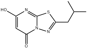 5H-1,3,4-Thiadiazolo[3,2-a]pyrimidin-5-one, 7-hydroxy-2-(2-methylpropyl)- (9CI) Structure