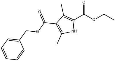 1H-Pyrrole-2,4-dicarboxylicacid,3,5-dimethyl-,2-ethyl4-(phenylmethyl)ester(9CI) 化学構造式