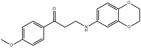 3-(2,3-DIHYDRO-1,4-BENZODIOXIN-6-YLAMINO)-1-(4-METHOXYPHENYL)-1-PROPANONE Structure