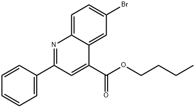 butyl 6-bromo-2-phenyl-4-quinolinecarboxylate 化学構造式