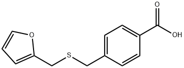 4-(FURAN-2-YLMETHYLSULFANYLMETHYL)-BENZOIC ACID 化学構造式