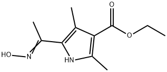 1H-Pyrrole-3-carboxylicacid,5-[1-(hydroxyimino)ethyl]-2,4-dimethyl-,ethylester(9CI) Structure