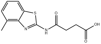 N-(4-METHYL-BENZOTHIAZOL-2-YL)-SUCCINAMIC ACID 结构式