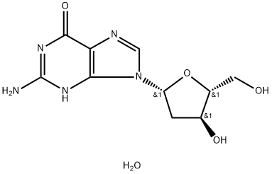 2'-Deoxyguanosine monohydrate Struktur