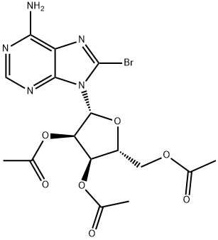 2',3',5'-TRI-O-ACETYL-8-BROMOADENOSINE Struktur