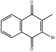 2-甲基-3-溴-1,4-萘醌 结构式