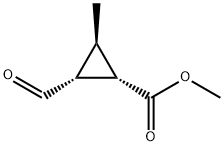 Cyclopropanecarboxylic acid, 2-formyl-3-methyl-, methyl ester, (1S,2R,3R)- (9CI) 结构式