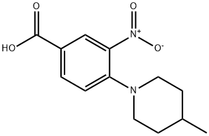 4-(4-METHYL-PIPERIDIN-1-YL)-3-NITRO-BENZOIC ACID Struktur