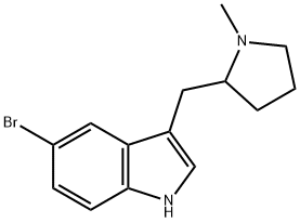 5-溴-3 - ((1-甲基吡咯烷-2-基)甲基)-1H-吲哚, 312949-16-9, 结构式