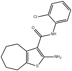 2-AMINO-N-(2-CHLOROPHENYL)-5,6,7,8-TETRAHYDRO-4H-CYCLOHEPTA[B]THIOPHENE-3-CARBOXAMIDE Structure