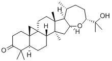 (20ξ)-16β,23-エポキシ-25-ヒドロキシ-24-メチル-9β,19-シクロ-5α-ラノスタン-3-オン 化学構造式