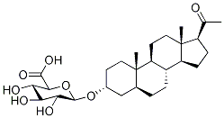 (3α)-Allopregnanolone 3-β-D-Glucuronide 结构式