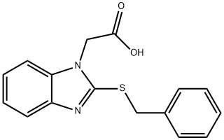 [2-(BENZYLTHIO)-1H-BENZIMIDAZOL-1-YL]ACETIC ACID Structure