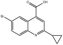 6-溴-2-环丙基-喹啉-4-羧酸, 313241-16-6, 结构式