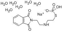 Ethanethiol, 2-(2-phthalimidoethylamino)-, monosodium phosphate (ester ), hexahydrate Structure