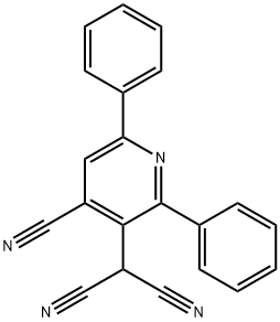 Propanedinitrile,  (4-cyano-2,6-diphenyl-3-pyridinyl)-  (9CI) 结构式
