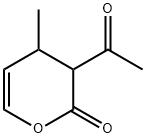 2H-Pyran-2-one, 3-acetyl-3,4-dihydro-4-methyl- (9CI) 化学構造式